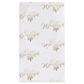 Petit Sac Cadeau Gold Foil c'est une vie merveilleuse Noël (Dos)