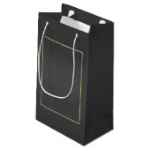 Petit Sac Cadeau Gold Gem & Parties scintillant 50e Mariage d'or (Dos Angle)