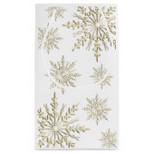 Petit Sac Cadeau Gold Snowflakes - Mariage d'hiver Félicitations (Dos)