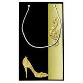 Petit Sac Cadeau Gold Stiletto et Treble Cleft 18e anniversaire (Dos)