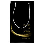 Petit Sac Cadeau Golden Elegance-Mariage- (Devant)