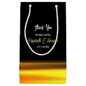 Petit Sac Cadeau Golden Ocean, Elégant Mariage plage (Devant)