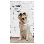 Petit Sac Cadeau Golden Retriever avec Masque Moustache (Dos)