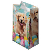 Petit Sac Cadeau Golden Retriever Happy Pâques (Devant Angle)