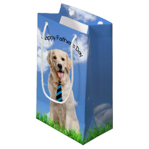 Petit Sac Cadeau Golden Retriever pour la fête des pères