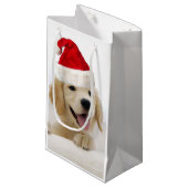 Petit Sac Cadeau Golden Retriever Puppy Christmas (Devant Angle)