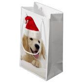 Petit Sac Cadeau Golden Retriever Puppy Christmas (Dos Angle)