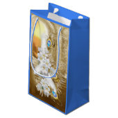 Petit Sac Cadeau Golden Royal Peacock Temple Dreams (Dos Angle)