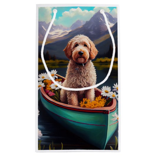 Petit Sac Cadeau Goldendoodle on a Paddle : Une aventure Pittoresqu (Dos)