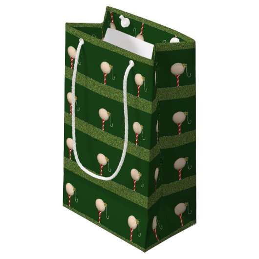 Petit Sac Cadeau Golf Noël (Devant Angle)
