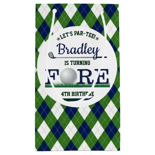Petit Sac Cadeau Golf PAR-TEE 4e anniversaire (Dos)