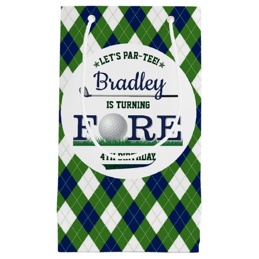 Petit Sac Cadeau Golf PAR-TEE 4e anniversaire (Devant)