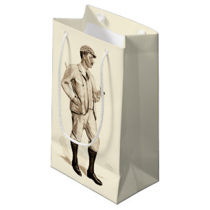 Petit Sac Cadeau Golfeur vintage avec le tuyau et les bottes de