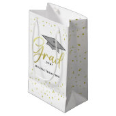 Petit Sac Cadeau Graduate Gold Graduate Script Casquette Simple Gra (Devant Angle)