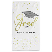 Petit Sac Cadeau Graduate Gold Graduate Script Casquette Simple Gra (Devant)