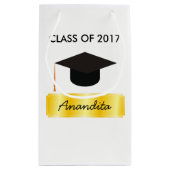 Petit Sac Cadeau Graduation en or (Dos)