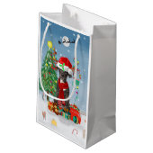 Petit Sac Cadeau Grand chien Danois avec cadeaux de Noël (Dos Angle)