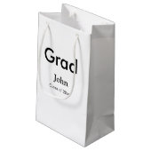 Petit Sac Cadeau grand garçon ajouter nom félicitations date année  (Dos Angle)