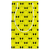 Petit Sac Cadeau Grand Jaune Happy Face Allover (Devant)