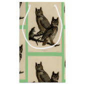 Petit Sac Cadeau Grande Chouette à la corne des oiseaux d'Amérique (Dos)