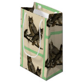 Petit Sac Cadeau Grande Chouette à la corne des oiseaux d'Amérique (Devant Angle)