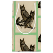 Petit Sac Cadeau Grande Chouette à la corne des oiseaux d'Amérique (Devant)