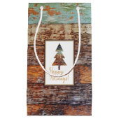 Petit Sac Cadeau Grange d'hiver, Joyeuses fêtes (Devant)