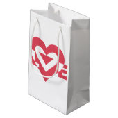 Petit Sac Cadeau Graphique d'amour cool, rose cerise (Dos Angle)