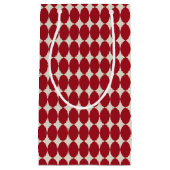 Petit Sac Cadeau Gras moderne Noël Rouge Baubles Festif Chic (Devant)