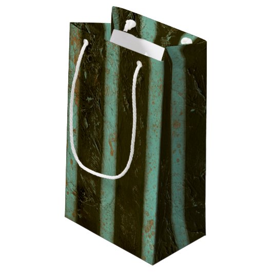 Petit Sac Cadeau Grate d'air turquoise contemporaine (Dos Angle)