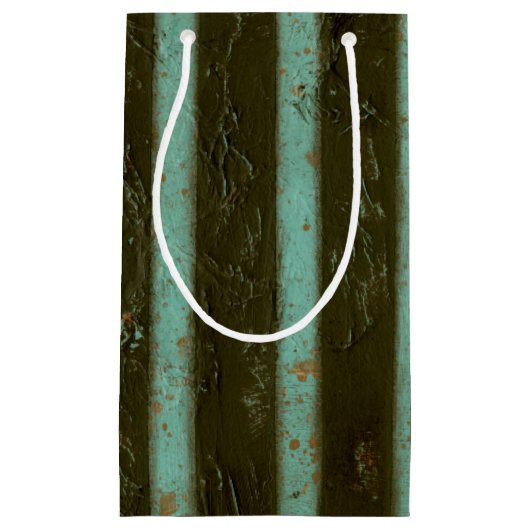 Petit Sac Cadeau Grate d'air turquoise contemporaine (Devant)