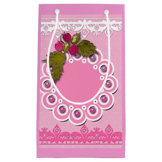 Petit Sac Cadeau Grattage rose (Devant)