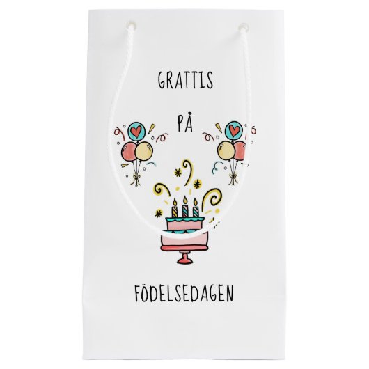 Petit Sac Cadeau Grattis på | födelsedagen de Birthday contents (Devant)