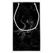 Petit Sac Cadeau Gravure de carte de constellation de Gémeaux par (Dos)