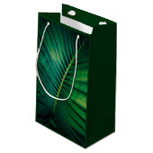 Petit Sac Cadeau Green Leaf Forêt tropicale Nature Merci photo (Dos Angle)