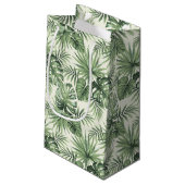 Petit Sac Cadeau Green Tropical Palm Feuille Motif (Dos Angle)