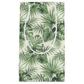 Petit Sac Cadeau Green Tropical Palm Feuille Motif (Devant)