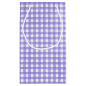 Petit Sac Cadeau Grenouille verte sur En vichy pourpre (Dos)