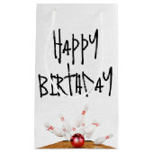 Petit Sac Cadeau Grève de bowling d'anniversaire (Devant)