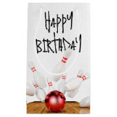 Petit Sac Cadeau Grève de bowling d'anniversaire (Devant)