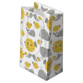 Petit Sac Cadeau Grey Whale & Blowfish Dessin animé Bébé monogram (Dos Angle)