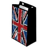 Petit Sac Cadeau Griffonnage d'abrégé sur drapeau d'Union Jack (Devant Angle)