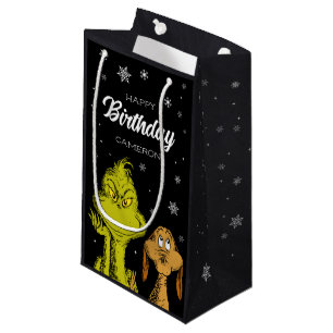 Petit Sac Cadeau Grinch Chalkboard Anniversaire