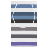 Petit Sac Cadeau Gris Fille Large Bleu Gris Horizontal Grandes Avec (Dos)