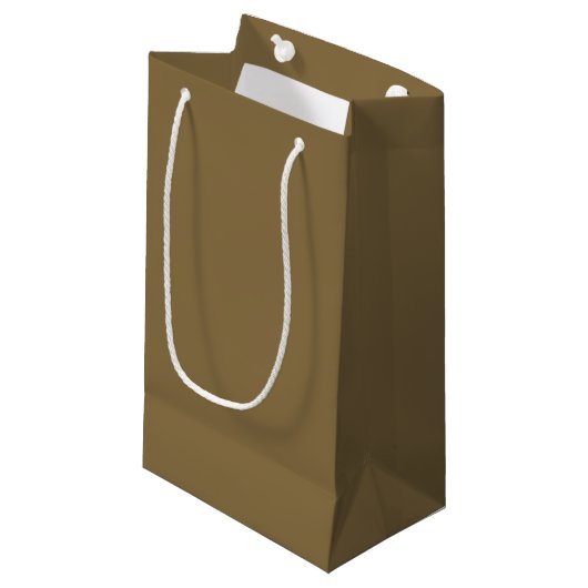 Petit Sac Cadeau Gris marron uni (Devant Angle)