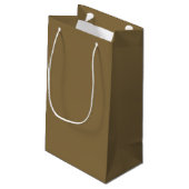 Petit Sac Cadeau Gris marron uni (Dos Angle)