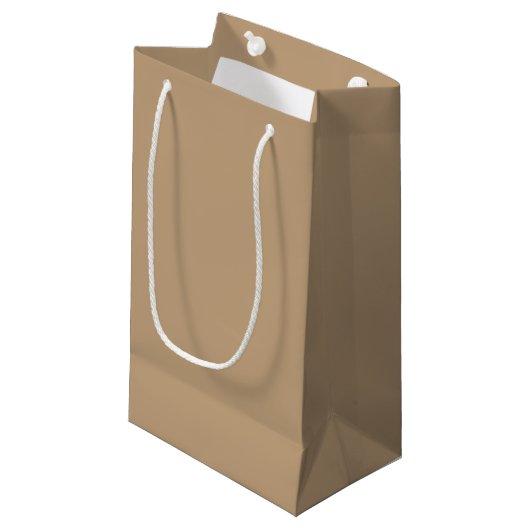 Petit Sac Cadeau Gris orange uni (Devant Angle)