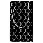 Petit Sac Cadeau Grosses pétales noires (Devant)