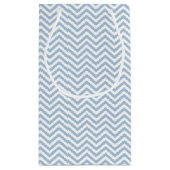 Petit Sac Cadeau Grunge bleu-clair Chevron texturisé (Dos)