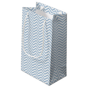 Petit Sac Cadeau Grunge bleu-clair Chevron texturisé